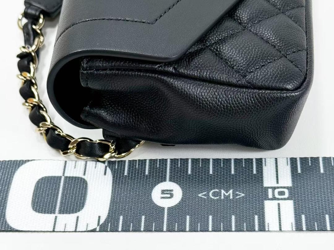 未使用/着画追加CHANEL/シャネル/キャビア/黒/ ウエストバッグ/ポーチ/
