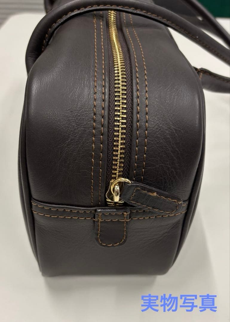 AULENTTI/ロングハンドルボストンバッグ　ブラウン