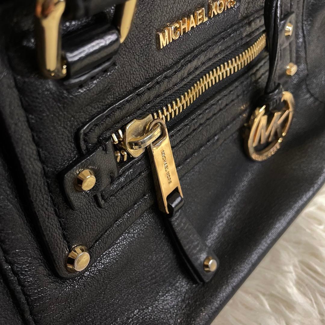 マイケルコース 2way ハンドバッグ ワンショルダー レザー ブラック