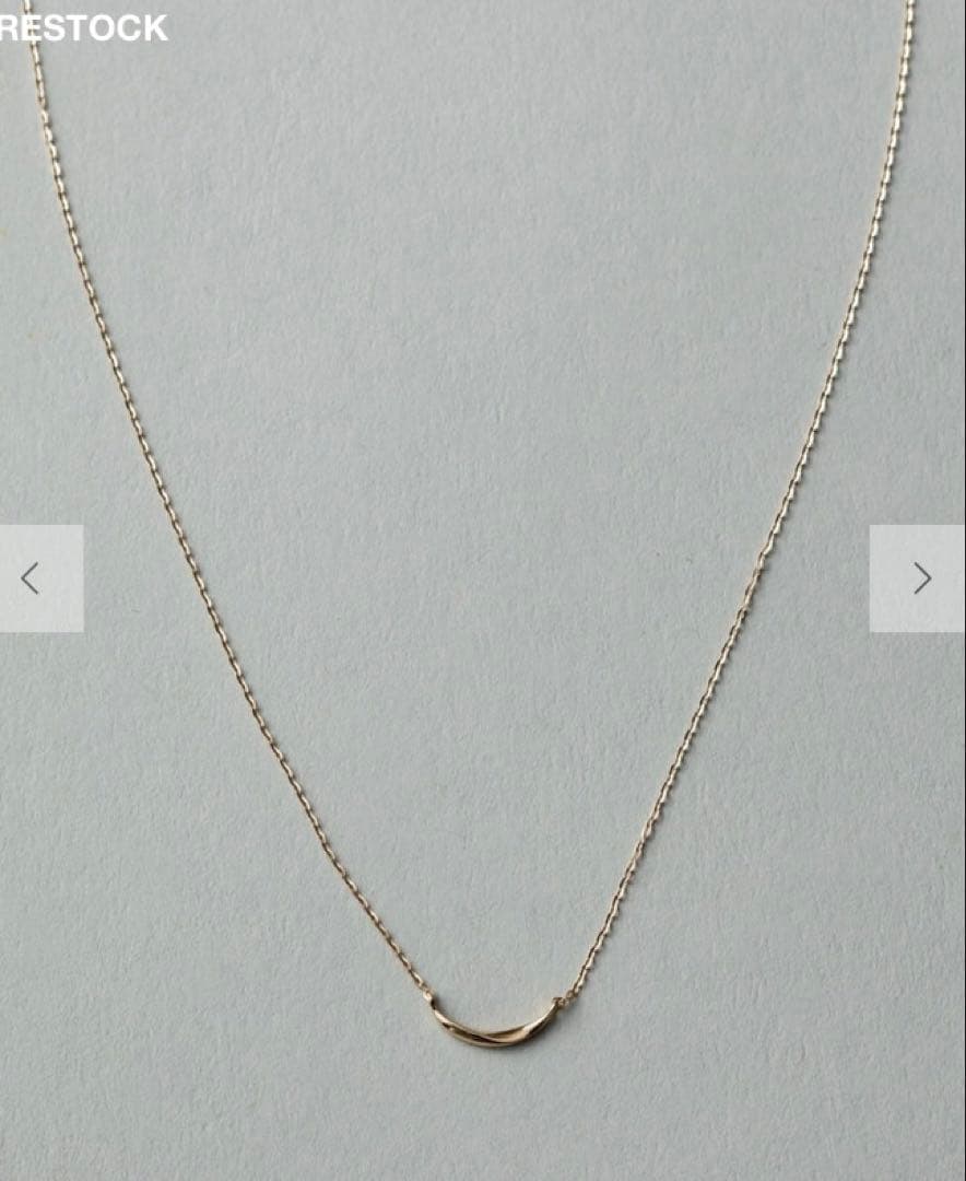 【未使用】ete K10YG クレセントムーン ネックレス｜三日月 レイヤード