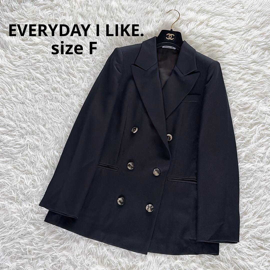 美品✨【EVERYDAY I LIKE.】ダブルテーラードジャケット 紺ブレ