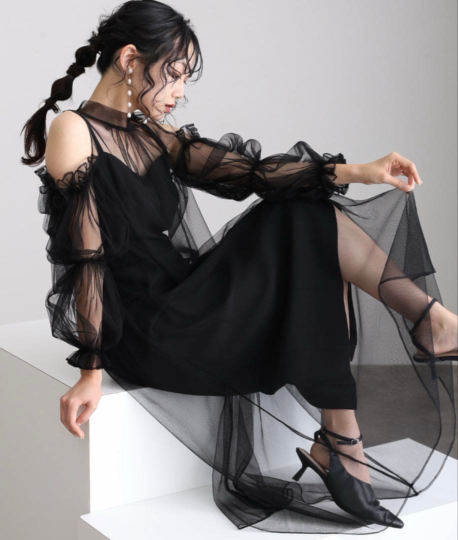 パーティードレス　オケージョンドレス　ブラック