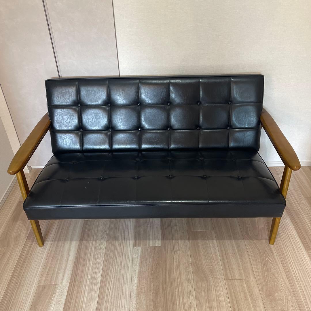 カリモク60 Kチェア 2シーター ソファ ブラック