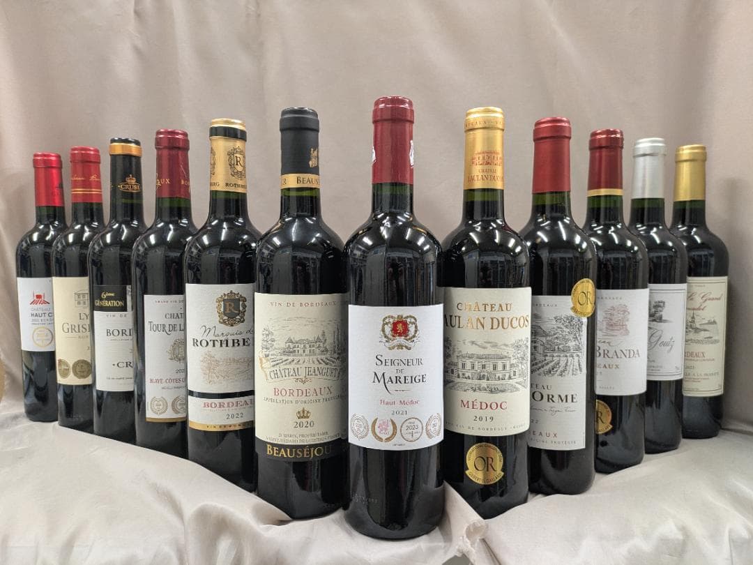 オーメドック,メドック含むボルドー金賞などAO　赤セレクション 12本セット
