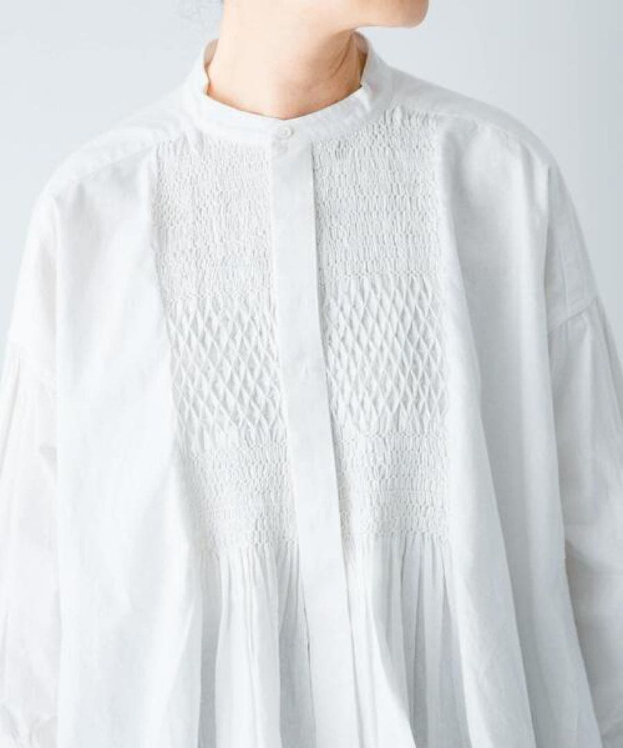 かぐれ コットンスモッキングブラウス