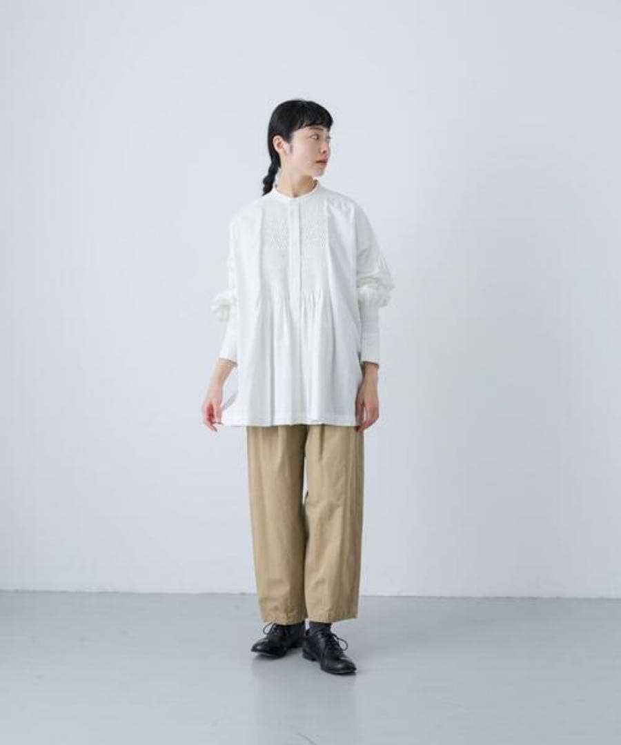 かぐれ コットンスモッキングブラウス