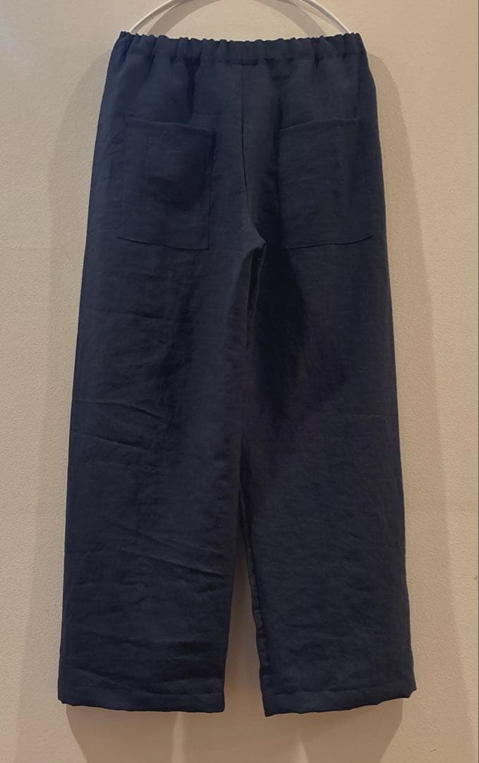 くじら雲様　 コージーパンツL　ポケット2 リンレイヌ　ネイビー