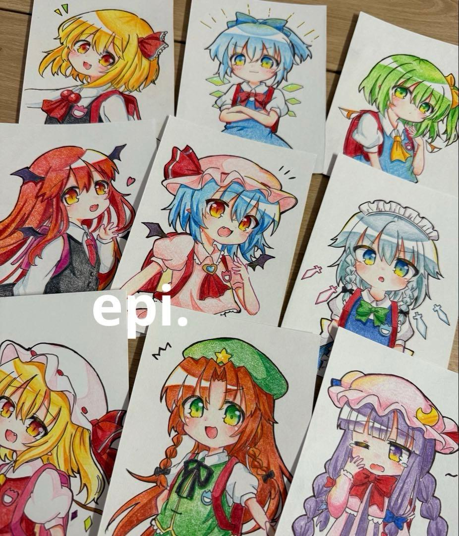 東方project 紅魔郷キャラクター 9枚まとめ売り