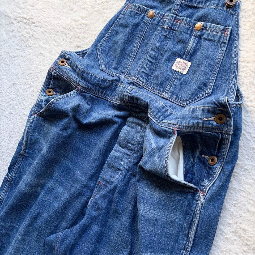 【美品】ポロラルフローレン デニムオーバーオール ペインター ロゴパッチ 現行品