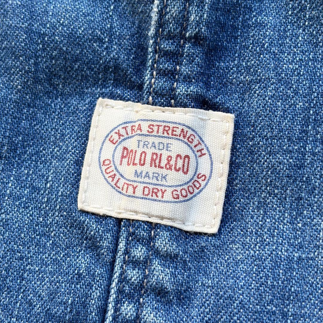 【美品】ポロラルフローレン デニムオーバーオール ペインター ロゴパッチ 現行品