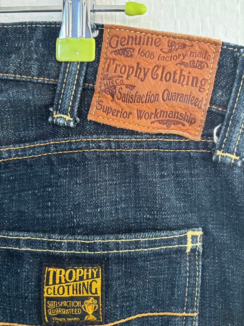 トロフィークロージング　ダブルニーダートデニム 32