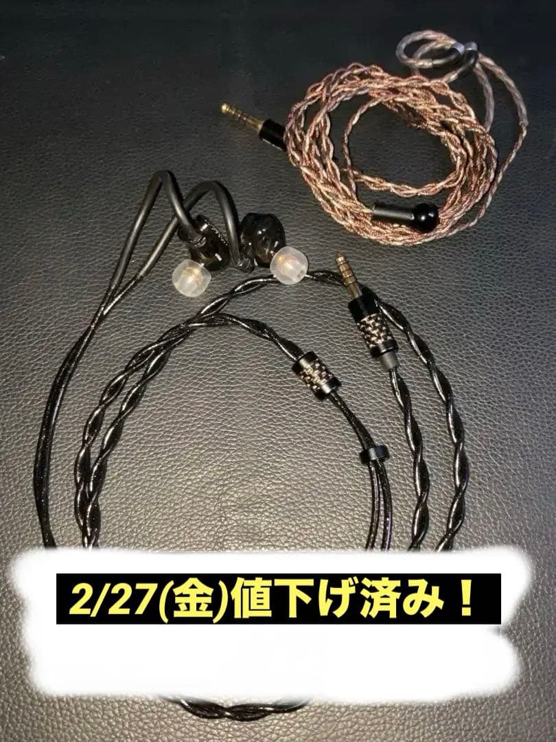 TRN TA3＋4.4mmバランス＋元ケーブル付＋radius装着 リケーブル済