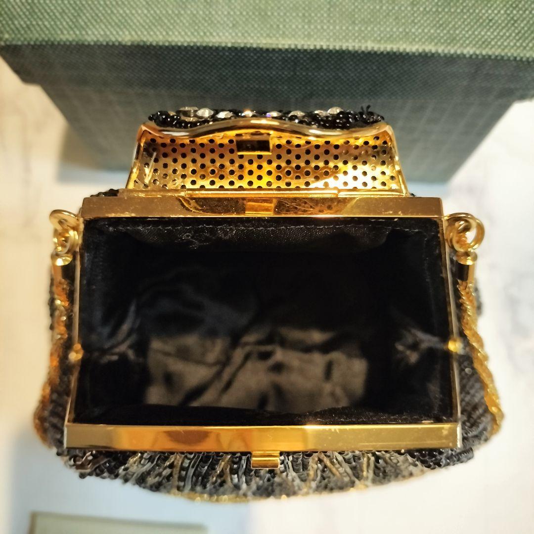 Lumyはしもと　皇室御用達　ビーズバッグ　刺繍　フォーマルバッグ　ミニバッグ