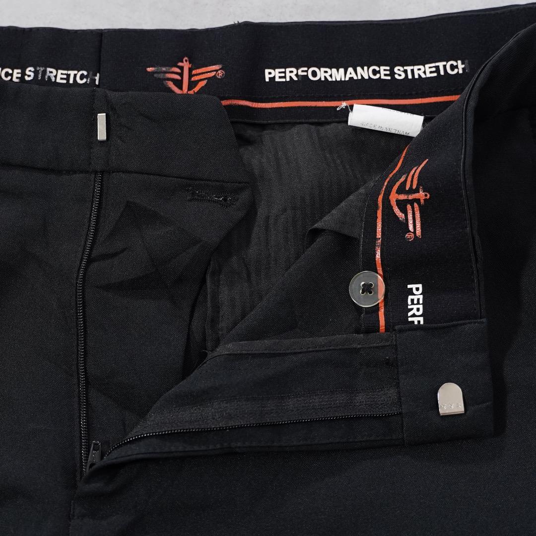 ドッカーズ リーバイス W34 スラックス ボトム 古着 ロゴ 黒 18282