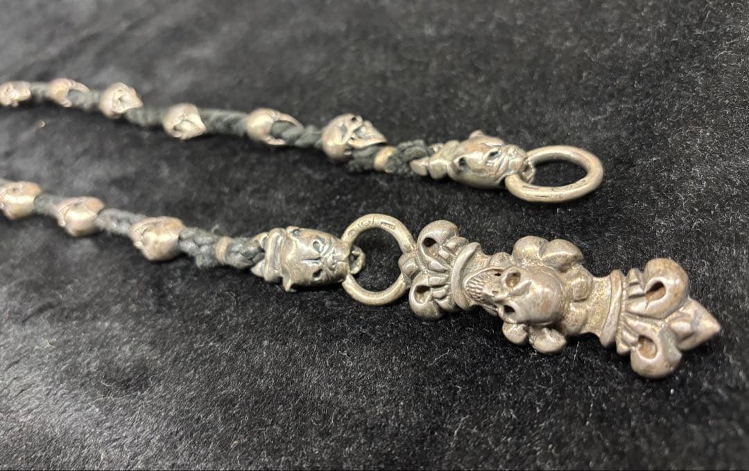 ガボールタイプ、レザー&スカルウォレットチェーン