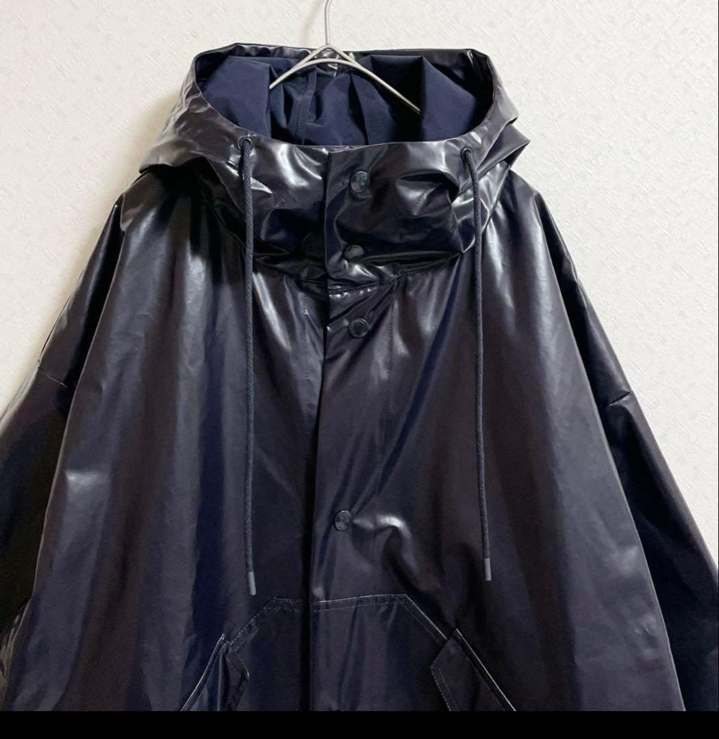 HYKE ハイク　レインコート　モッズコート　パープル　紫　ポリウレタン　S