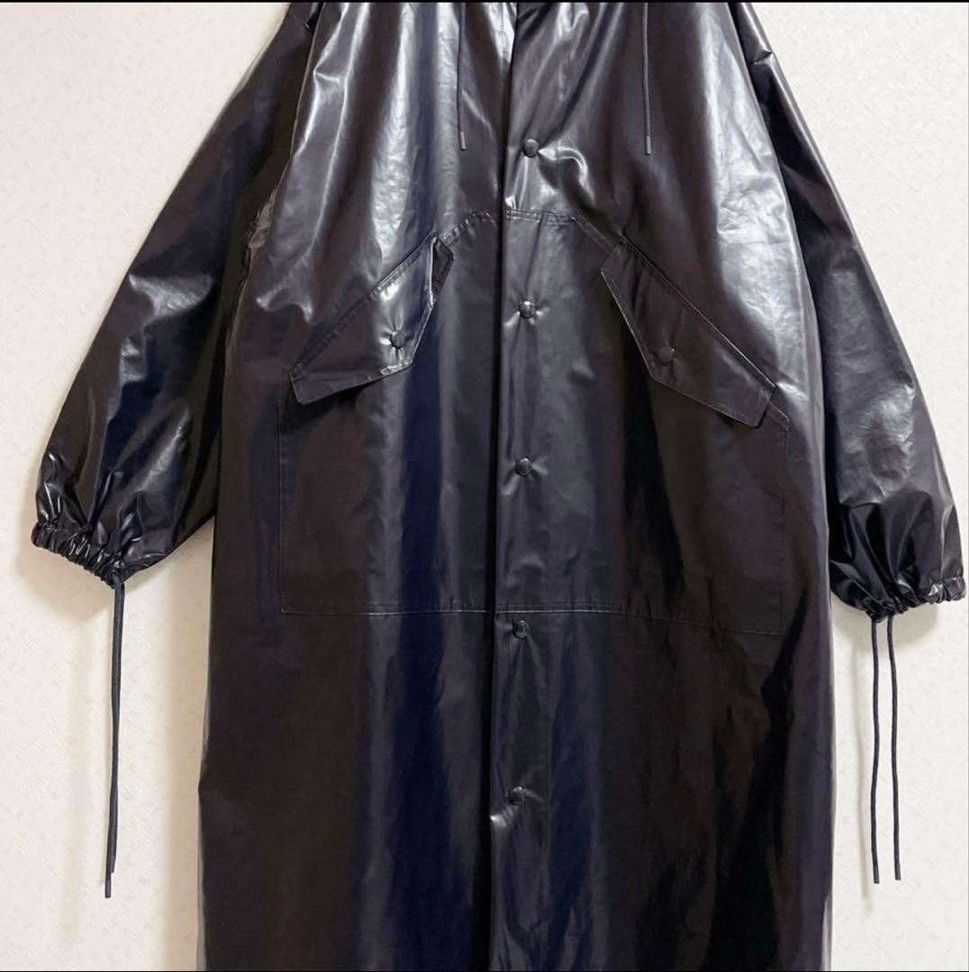 HYKE ハイク　レインコート　モッズコート　パープル　紫　ポリウレタン　S