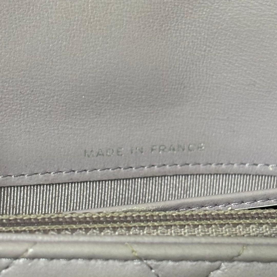 希少　CHANEL シャネル　長財布　財布　ラムスキン　パープル　ラベンダー　箱