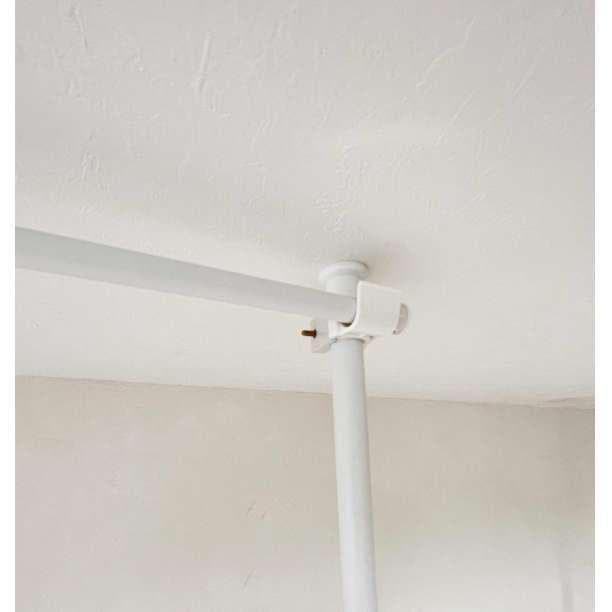 カーテンポール 2ポール パーテーション 間仕切り つっぱり ホワイト g6