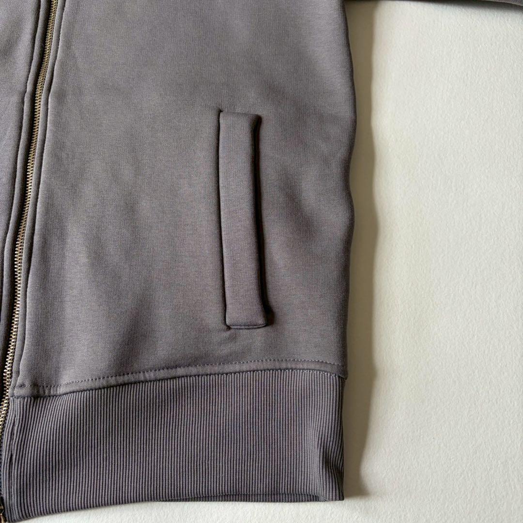 'S Max Mara ロゴ スウェットパーカー XS グレー 裏起毛 Wジップ