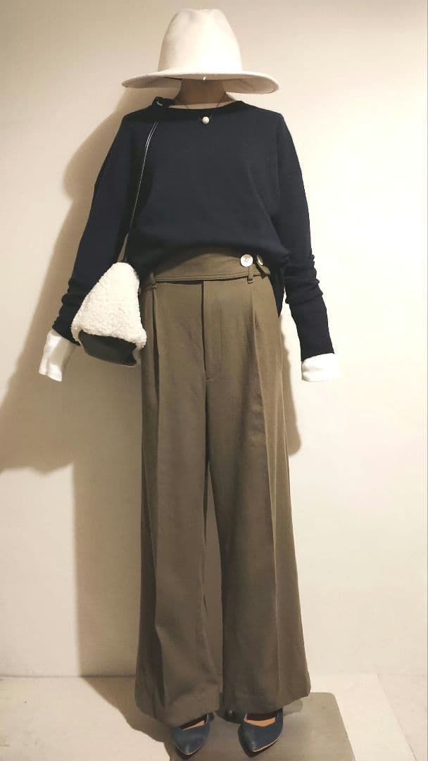 みーちゃん様 C6687 カシミヤニット×パンツコーデ