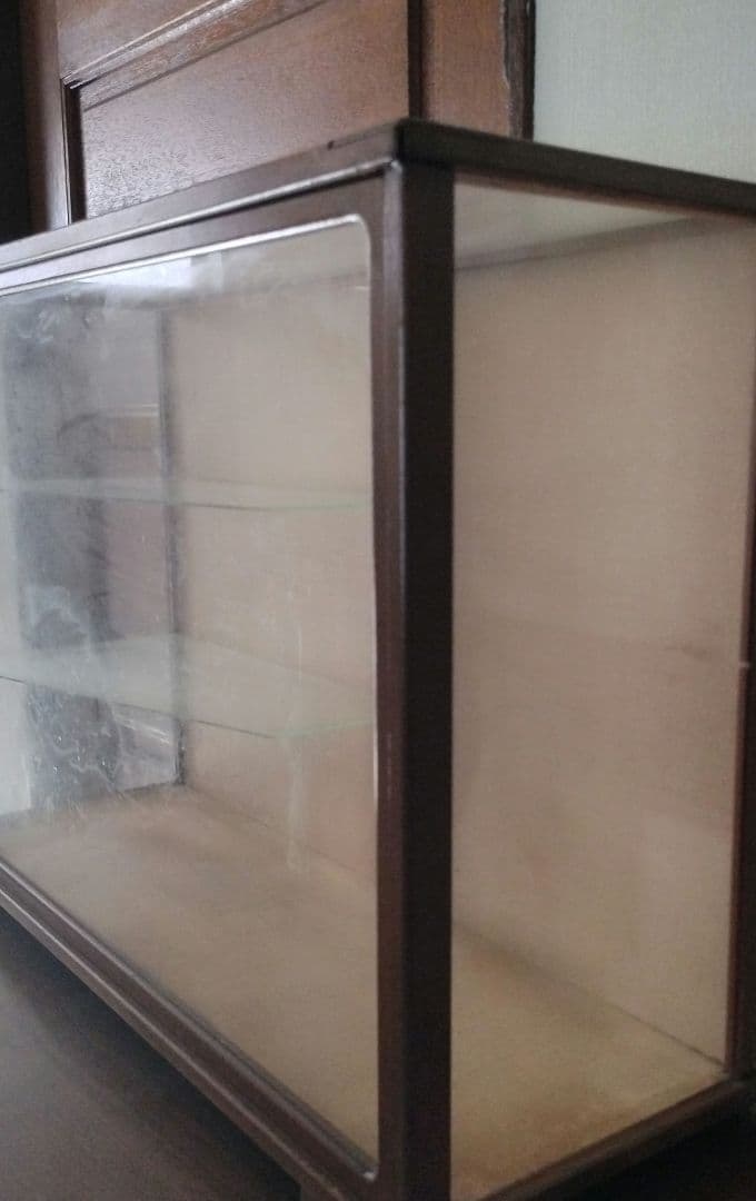 昭和レトロ　古道具　コレクションケース　ディスプレイケース　飾り棚　ガラスケース