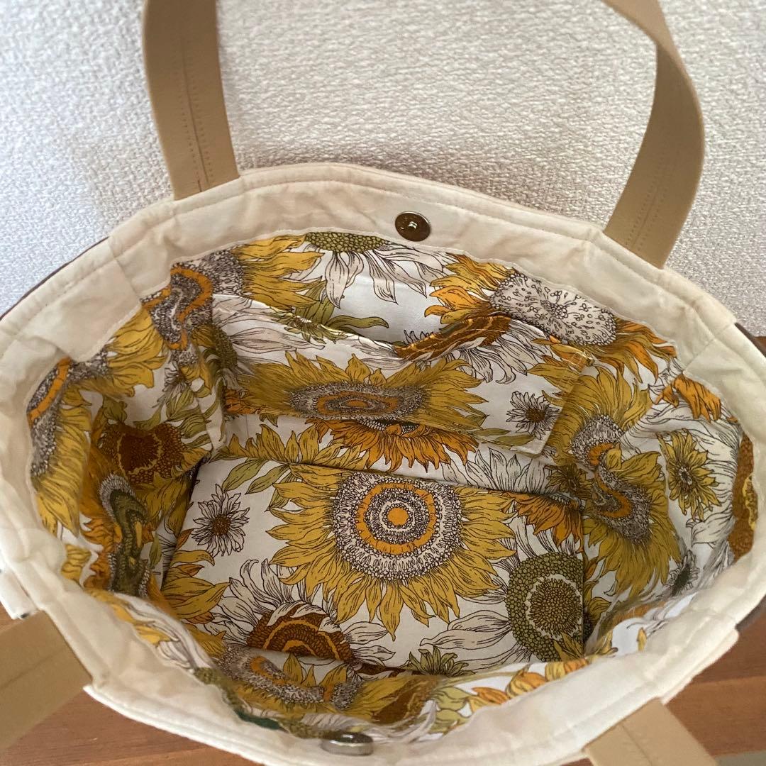 ハワイアンキルト◆トートバッグ◆ひまわり◆ハンドメイド