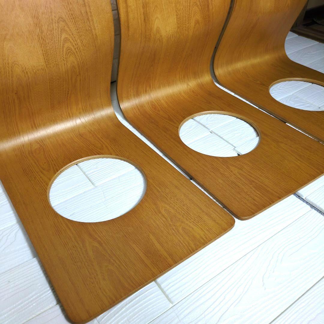 ◎美品◎　天童木工　曲げ椅子　座椅子　3脚セット