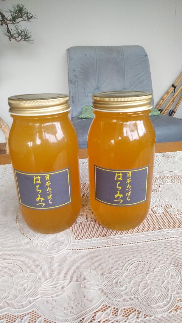 日本ミツバチ蜂蜜百花蜜　1000ｇ２本
