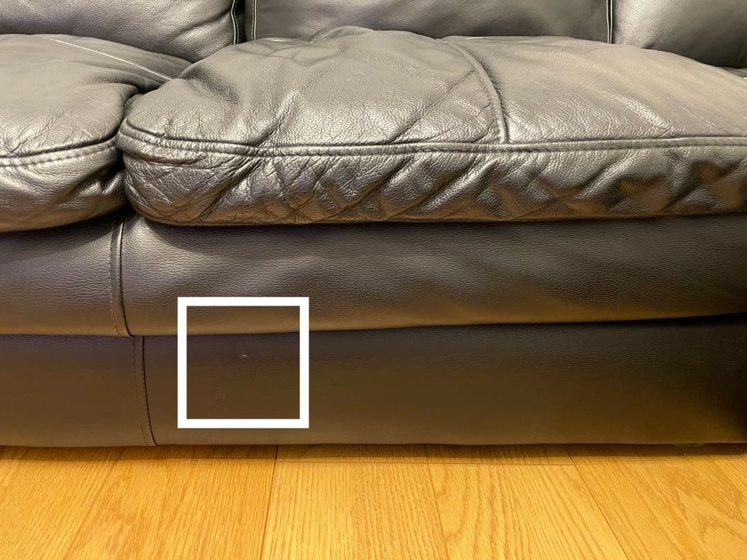 ②ニトリ コーナーソファ ブラック(Sステイツ BK-L)