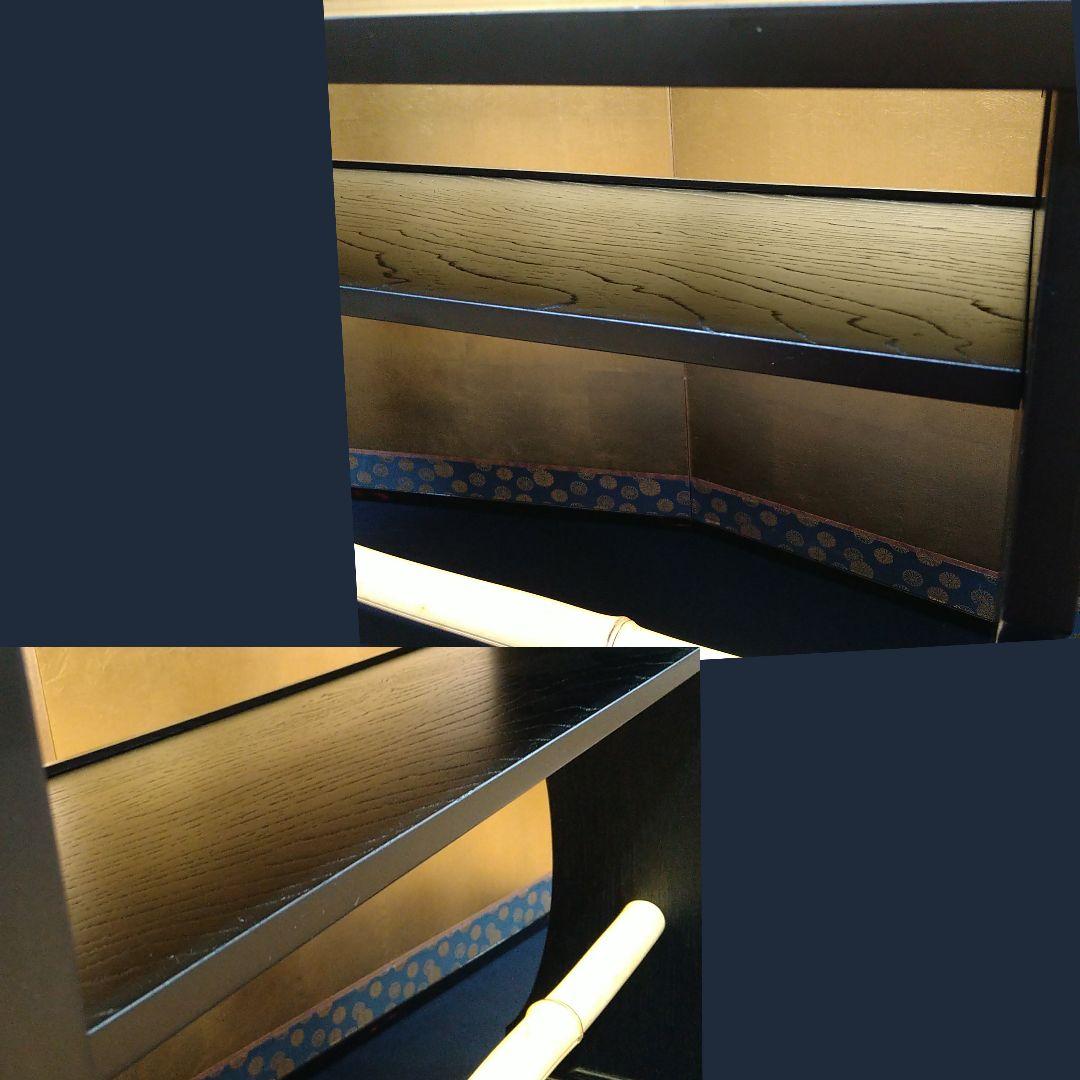 おかちゃん2台まとめAJ8④ 柿合黒漆塗 表流喫架 立礼棚 野点 組立式