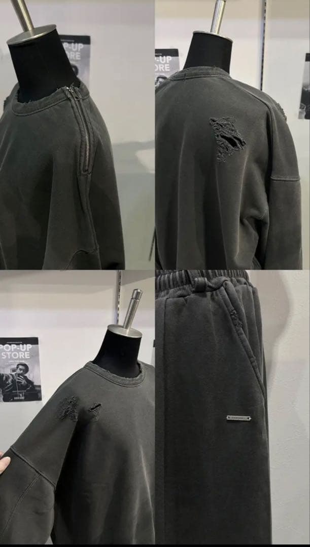 RADIANT original tuck wide sweat セットアップ