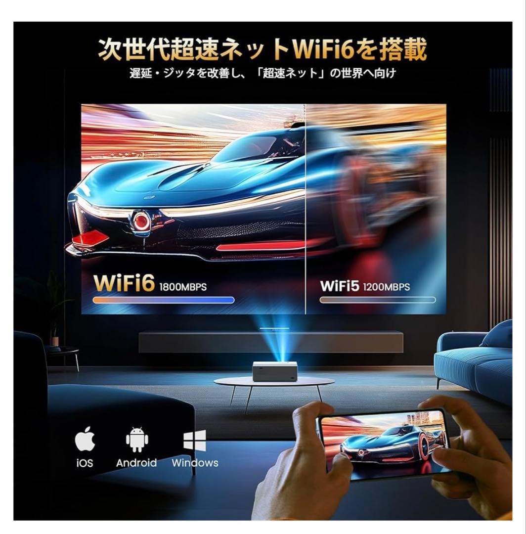 601252 JOWLURKプロジェクター 家庭用30000LM・4K対応　M8