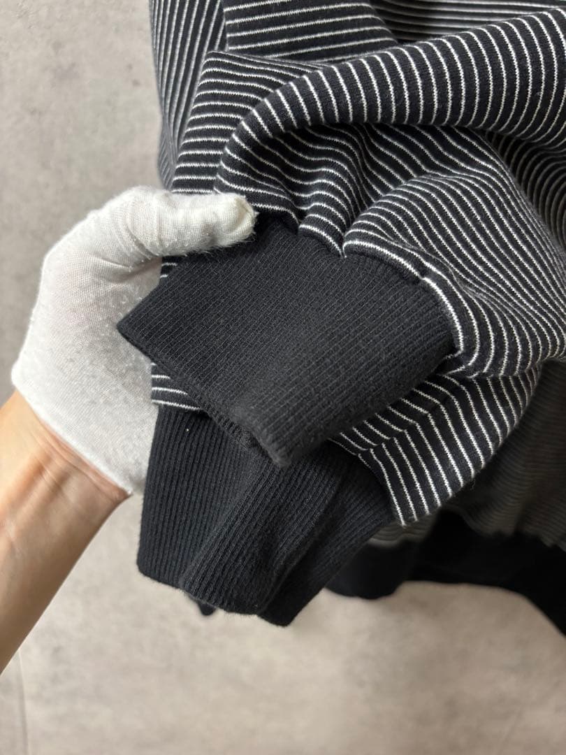 エンノイ　ボーダークルーネックスウェット