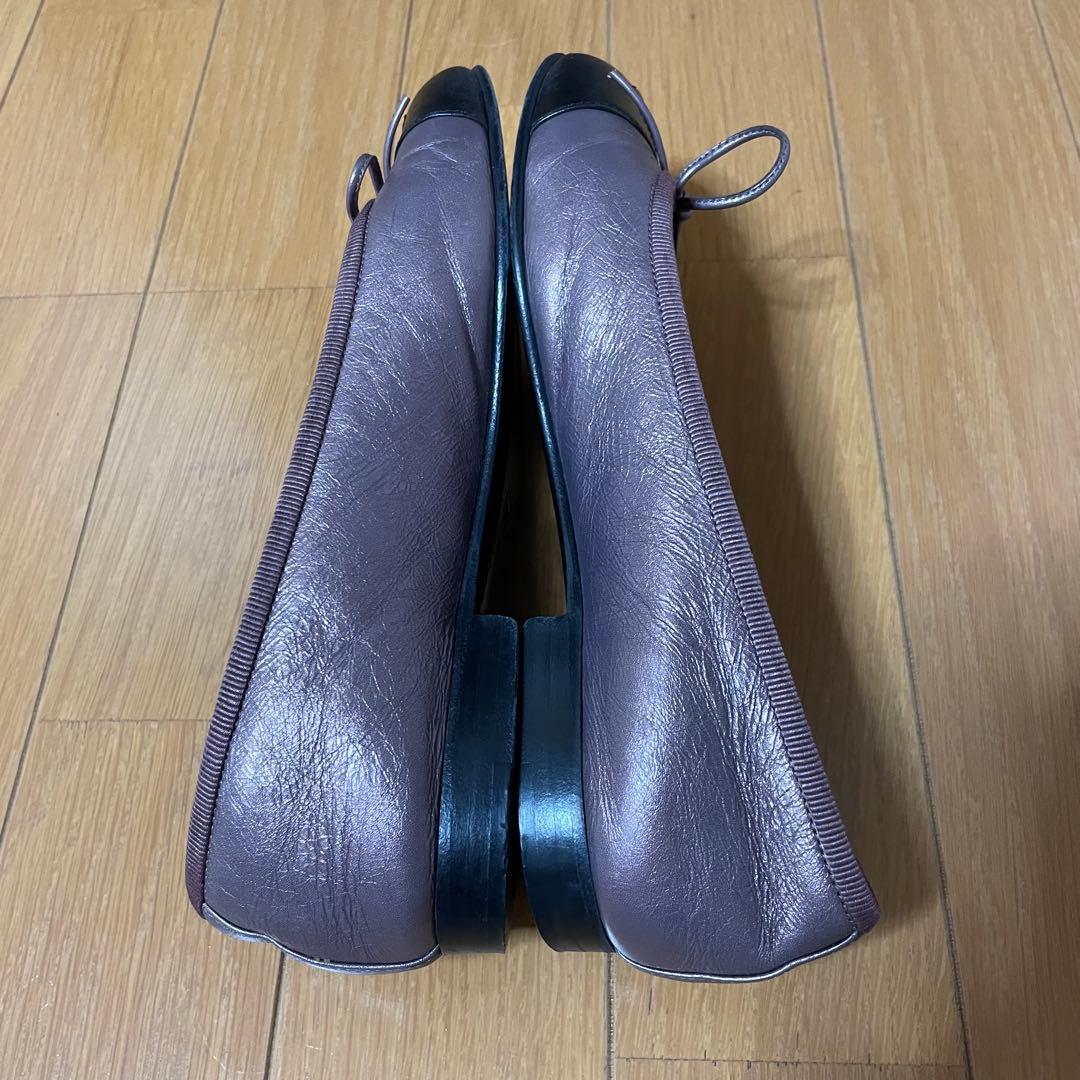 CHANEL バレリーナ バレエシューズ ココマーク リボン パープル 35