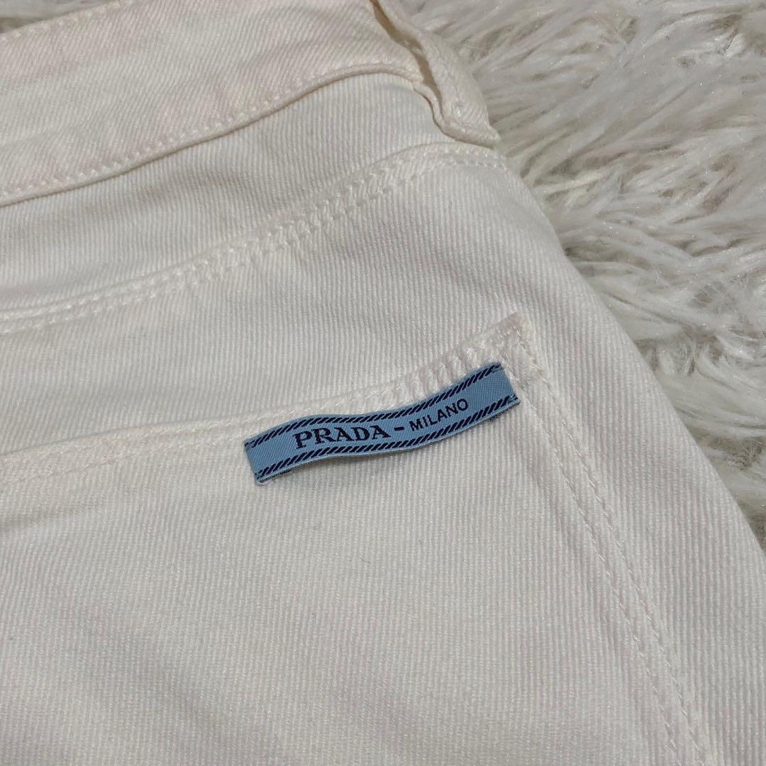 PRADA ストレートパンツ アイボリー 26 上品 キレイめ 着回し