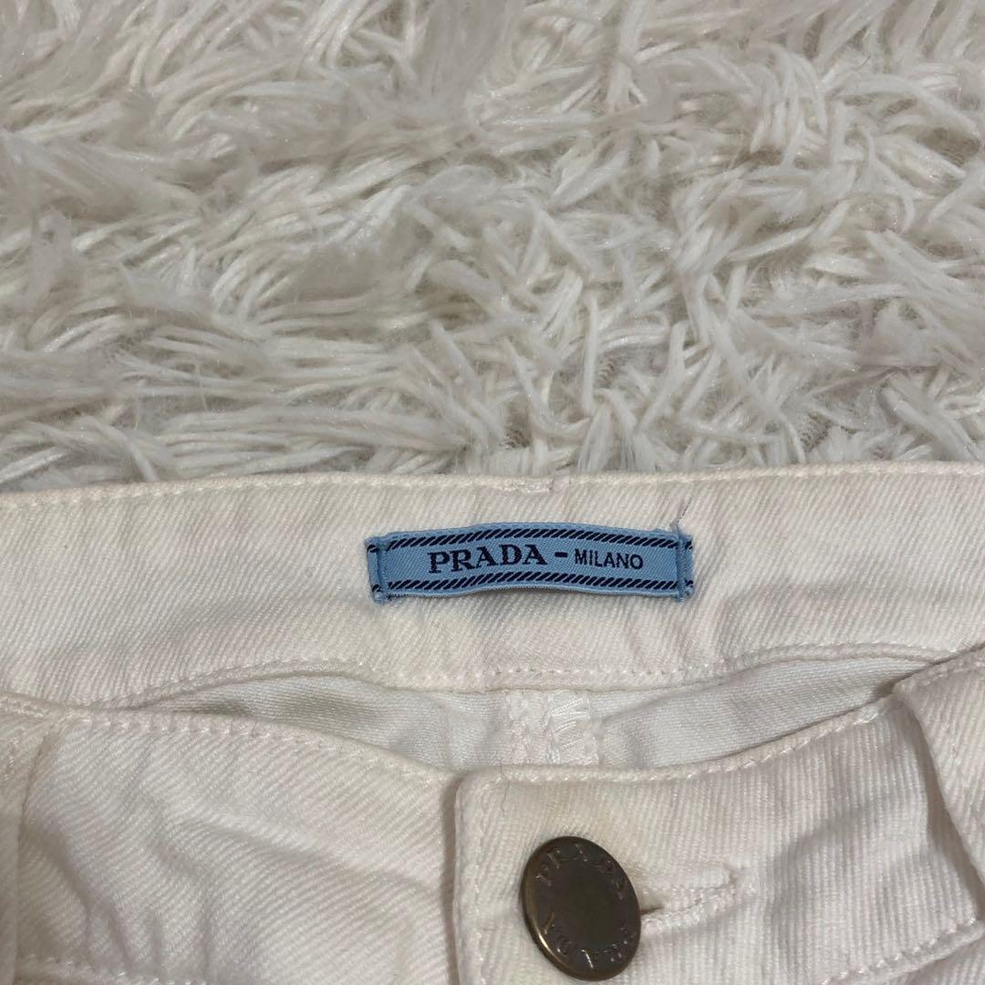 PRADA ストレートパンツ アイボリー 26 上品 キレイめ 着回し