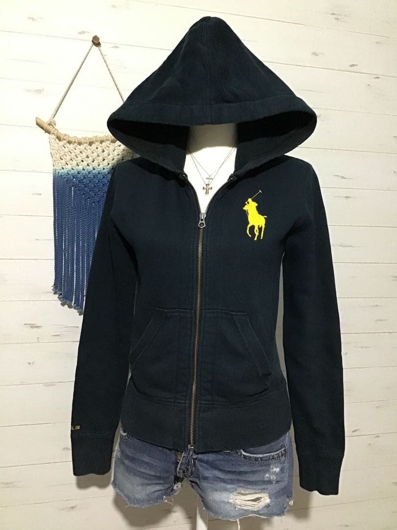 ★ラルフローレン★ビッグポニー Y2K 平成ギャル パーカー ブラック