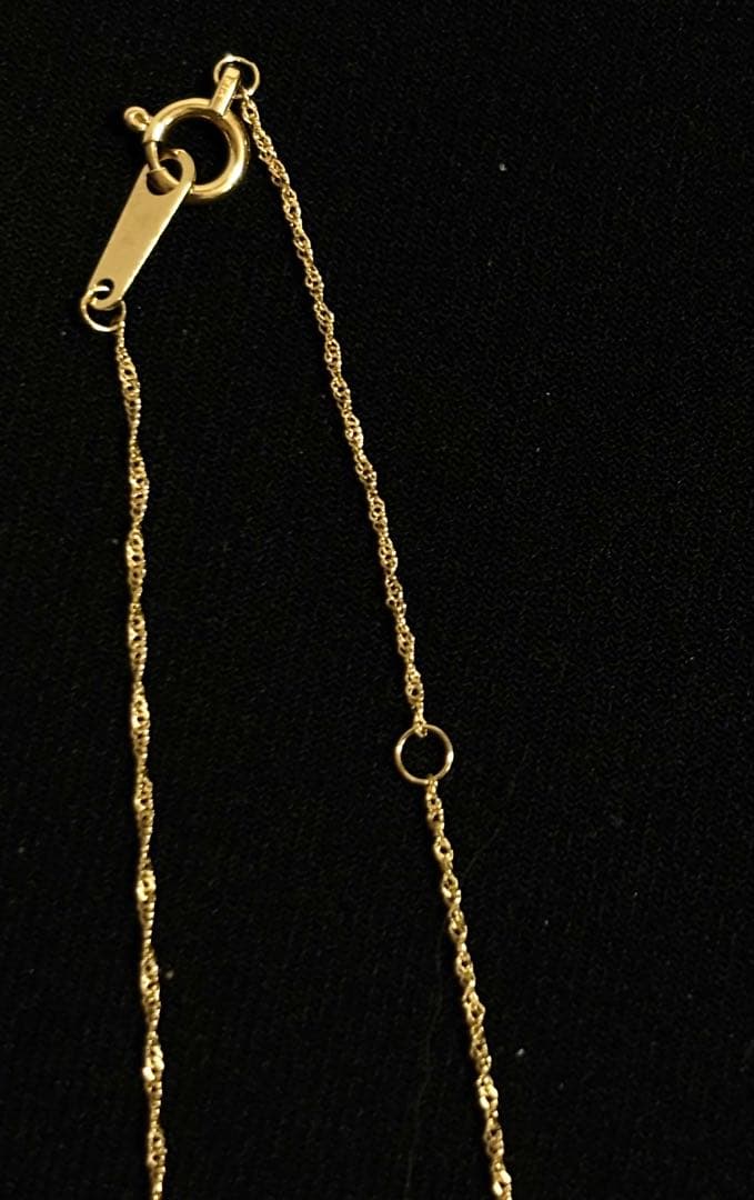 【K18 】刻印入りレディース ねじりチェーン ネックレス