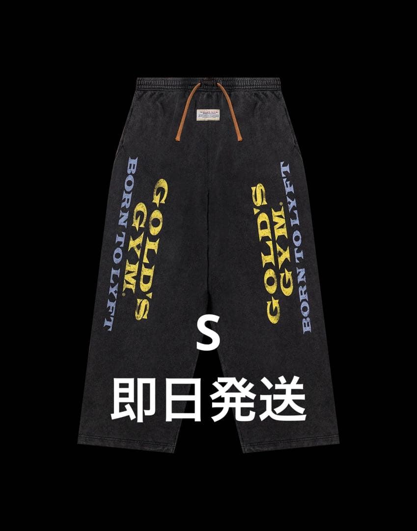 【Sサイズ】LÝFT × GOLD'S GYM LOGO LONG PANTS