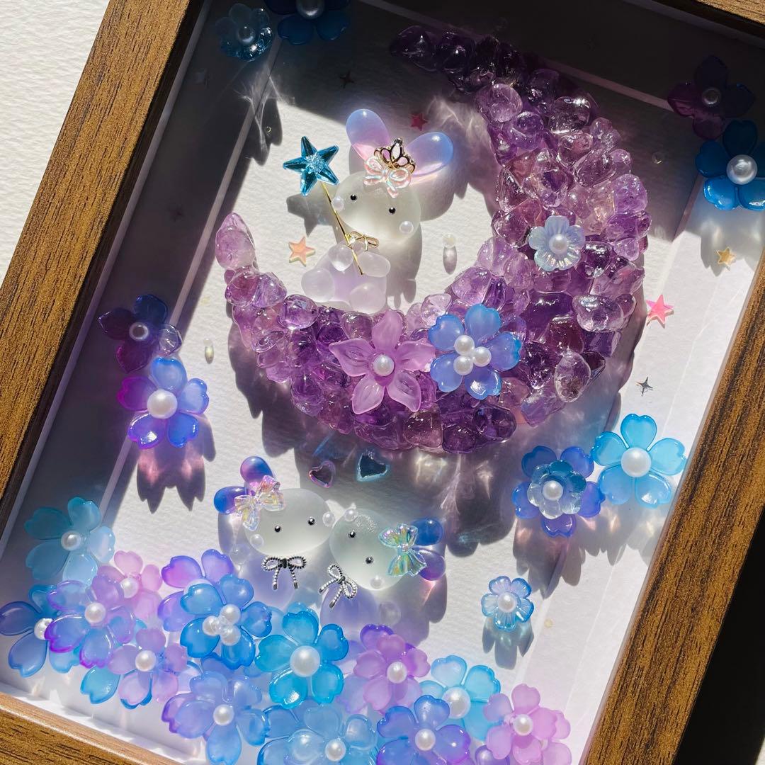 ＊アメトリンムーン＊シーグラスアート