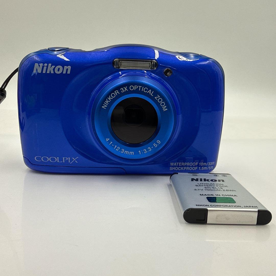 Nikon ニコン COOLPIX S33 ブルー 防水 耐衝撃