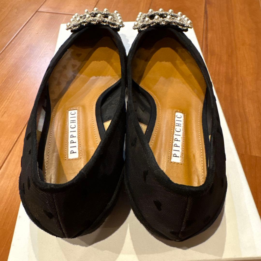 お値下！！　ピッピシック　ハートフロッキービジューパンプス　38