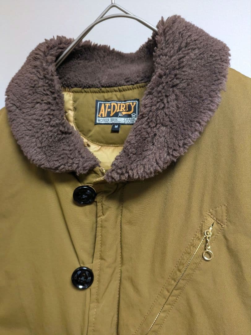 【AT-DIRTY】デッキダウンベスト／Type N-1／廃盤／チンスト／ボア