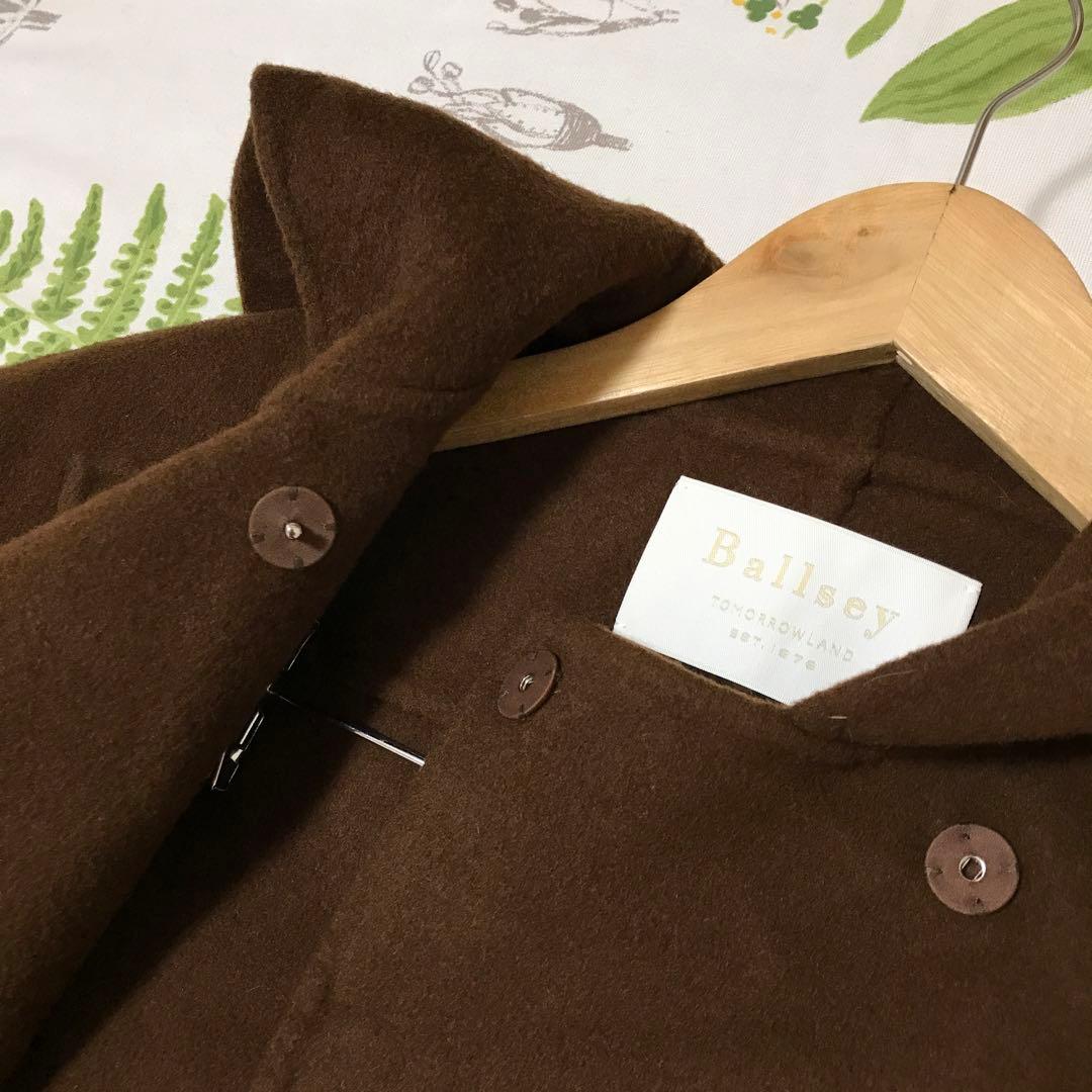 Ballsey プレミアムウールリバー フーデッドショートコート　ブラウン