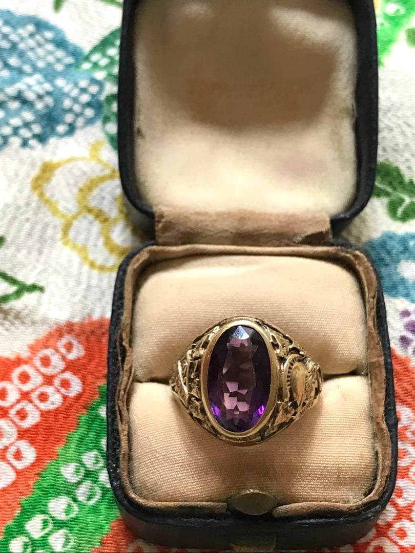 TIFFANYティファニー ヴィンテージ カレッジリング★アメシスト