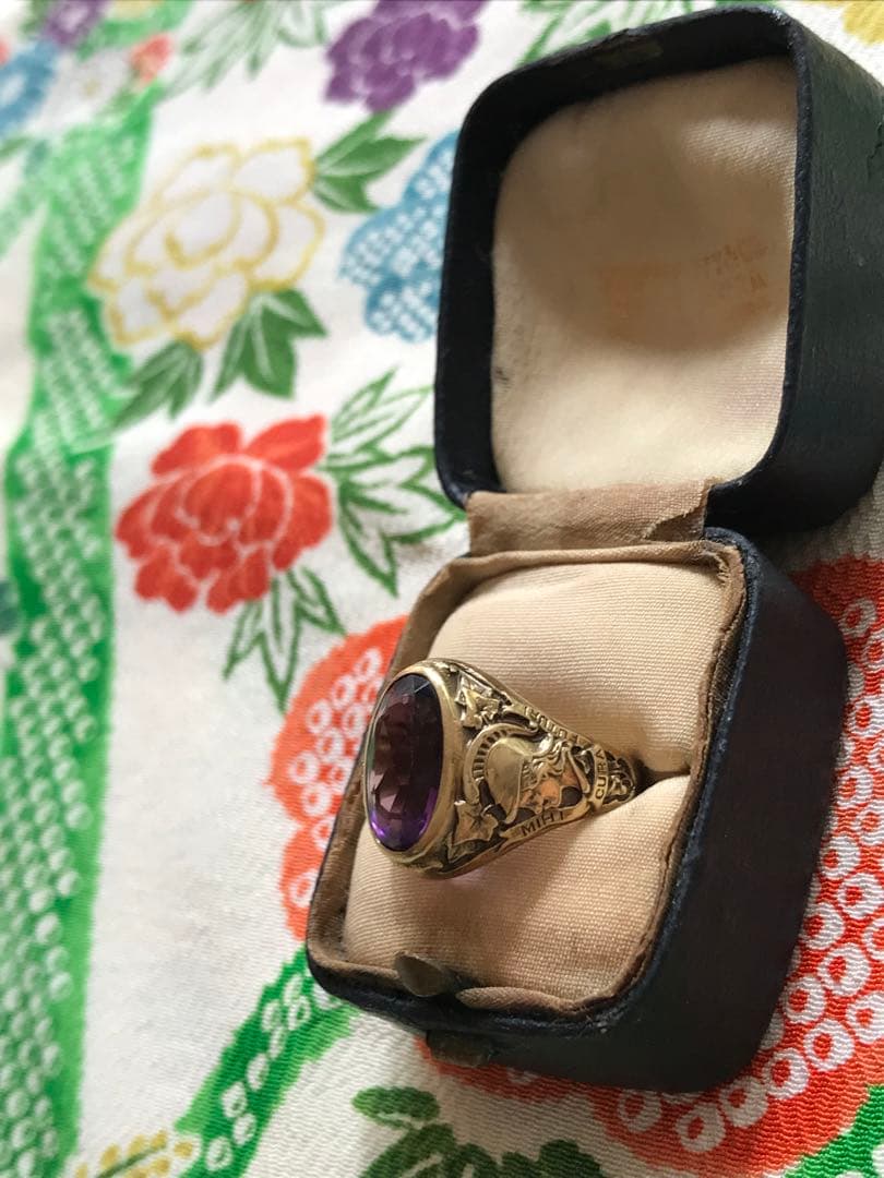 TIFFANYティファニー ヴィンテージ カレッジリング★アメシスト