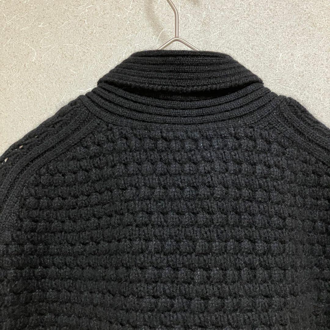 10【三陽商会】カシミヤニットケープ ショールカラー リボン ボウタイ カシミア