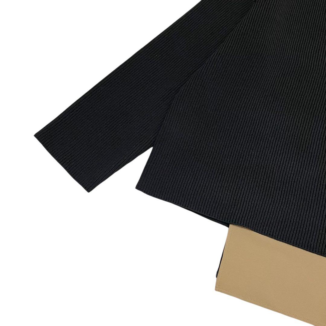 美品✨　アドーア ADORE ニットドッキングドライチノ ポンチョ キャメル