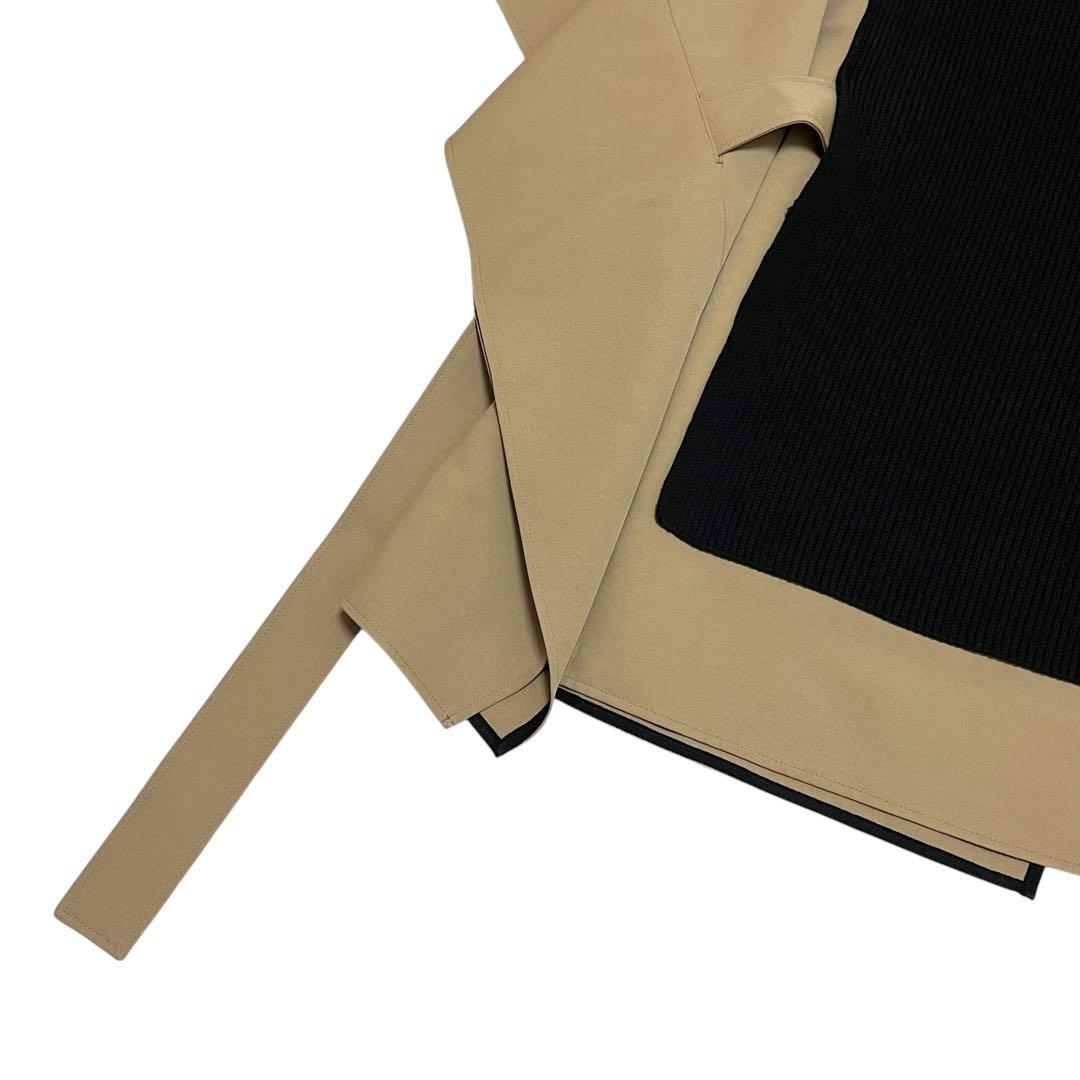 美品✨　アドーア ADORE ニットドッキングドライチノ ポンチョ キャメル